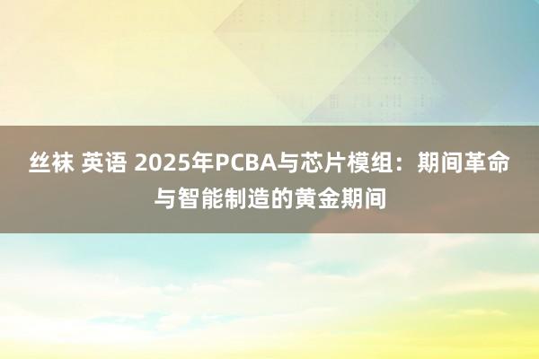 丝袜 英语 2025年PCBA与芯片模组：期间革命与智能制造的黄金期间