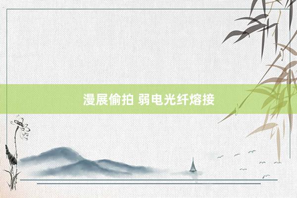 漫展偷拍 弱电光纤熔接