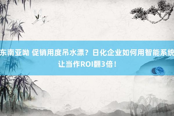 东南亚呦 促销用度吊水漂？日化企业如何用智能系统让当作ROI翻3倍！