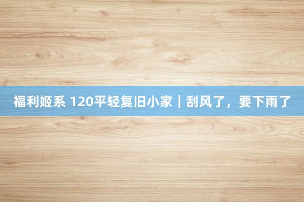 福利姬系 120平轻复旧小家｜刮风了，要下雨了