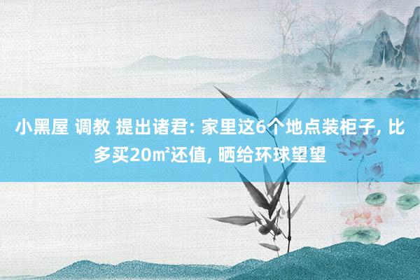 小黑屋 调教 提出诸君: 家里这6个地点装柜子, 比多买20㎡还值, 晒给环球望望