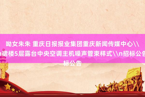 呦女朱朱 重庆日报报业集团重庆新闻传媒中心\n裙楼5层露台中央空调主机噪声管束样式\n招标公告