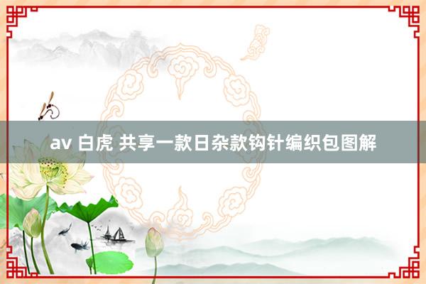 av 白虎 共享一款日杂款钩针编织包图解